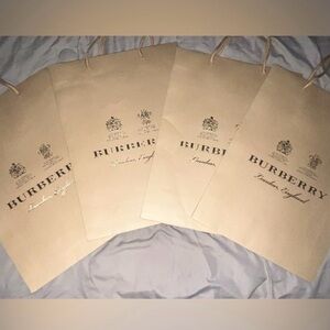 Burberry Store Paper Shopping Gift Bags - NEW CONDITION - 4 Count